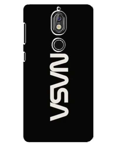 Чохол для Nokia 7 з картинкою «NASA — вертикальний логотип»