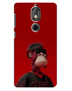 Чохол для Nokia 7 з картинкою «Bored Ape в червоному»