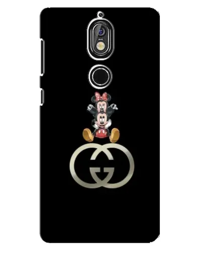 Чехол для Nokia 7 с картинкой «Минни Маус на лого»