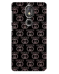 Чехол для Nokia 7 с картинкой «Классическая монограмма Gucci»