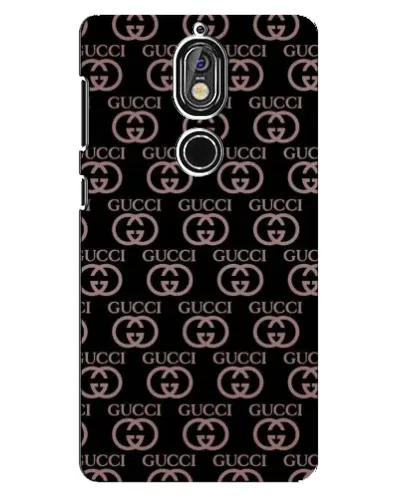 Чехол для Nokia 7 с картинкой «Классическая монограмма Gucci»