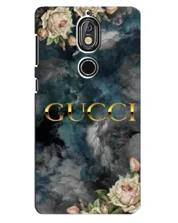 Чехол для Nokia 7 с картинкой «Абстрактные цветы Gucci»