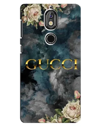 Чехол для Nokia 7 с картинкой «Абстрактные цветы Gucci»