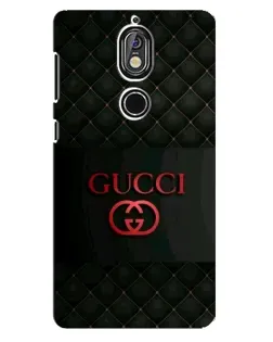 Чехол для Nokia 7 с картинкой «Gucci — стеганый черный»