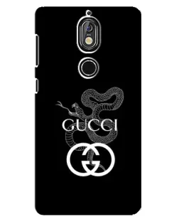 Чехол для Nokia 7 с картинкой «Gucci — серебряная змея»
