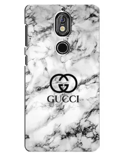 Чехол для Nokia 7 с картинкой «Gucci — мраморный шик»