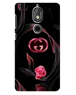 Чехол для Nokia 7 с картинкой «Gucci — неоновая роза»