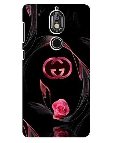 Чехол для Nokia 7 с картинкой «Gucci — неоновая роза»