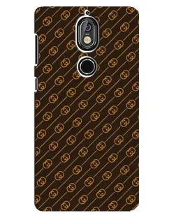 Чехол для Nokia 7 с картинкой «Gucci — золотые диагонали»