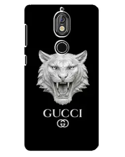 Чехол для Nokia 7 с картинкой «Gucci — серебряный лев»
