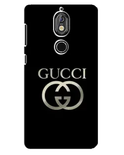 Чехол для Nokia 7 с картинкой «Gucci — золото на черном»