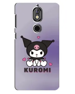 Чехол для Nokia 7 с картинкой «Kuromi — фиолетовый арт»