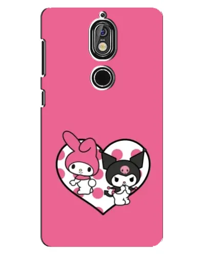 Чехол для Nokia 7 с картинкой «Kuromi и My Melody»