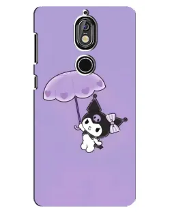 Чехол для Nokia 7 с картинкой «Kuromi с зонтиком»