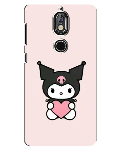 Чехол для Nokia 7 с картинкой «Kuromi и сердце»