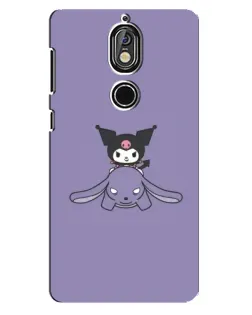 Чехол для Nokia 7 с картинкой «Kuromi на лиловом фоне»