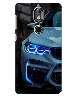 Чохол для Nokia 7 з картинкою «Погляд BMW з синіми фарами» Чохол для Nokia 7 з картинкою «Погляд BMW з синіми фарами»