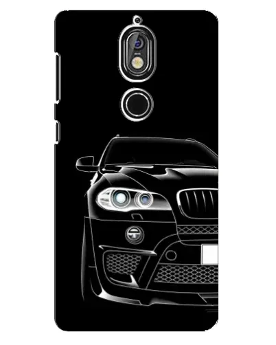 Чохол для Nokia 7 з картинкою «Темний силует BMW»