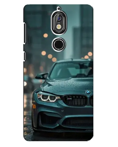 Чохол для Nokia 7 з картинкою «BMW у вогнях міста»