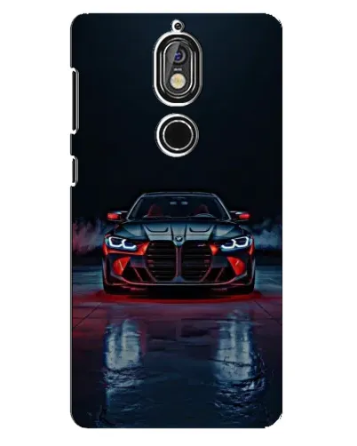 Чохол для Nokia 7 з картинкою «BMW на мокрій дорозі»