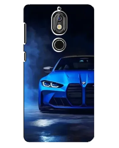 Чохол для Nokia 7 з картинкою «Блакитна BMW M4»