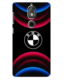 Чохол для Nokia 7 з картинкою «Логотип BMW та неонові дуги»