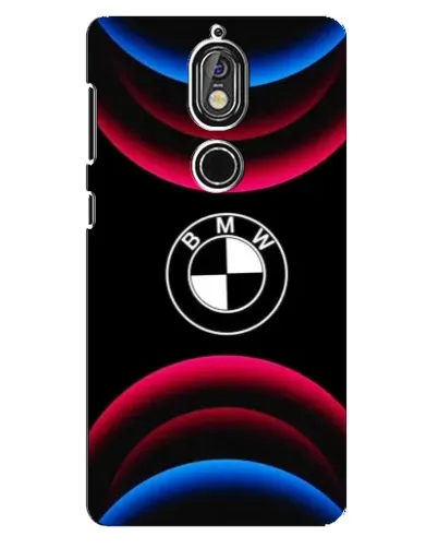 Чохол для Nokia 7 з картинкою «Логотип BMW та неонові дуги»