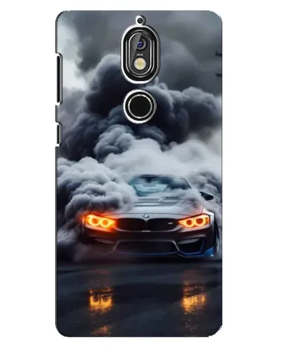 Чохол для Nokia 7 з картинкою «BMW у диму»