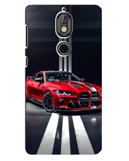 Чохол для Nokia 7 з картинкою «Червона BMW на дорозі»