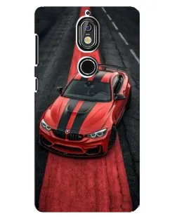 Чохол для Nokia 7 з картинкою «BMW на червоній доріжці»