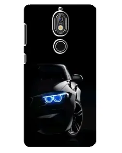 Чехол для Nokia 7 с картинкой «BMW — ночной взгляд»