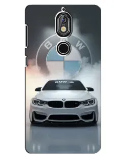 Чехол для Nokia 7 с картинкой «BMW в белом дыму»