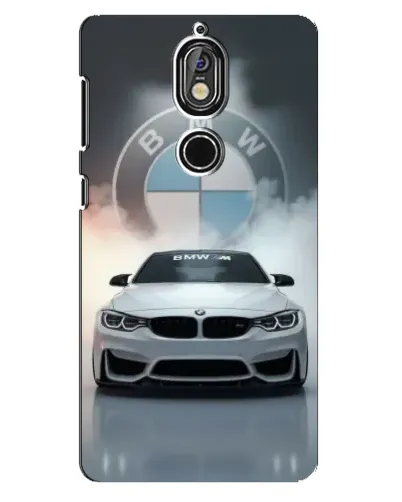 Чехол для Nokia 7 с картинкой «BMW в белом дыму» Чехол для Nokia 7 с картинкой «BMW в белом дыму»