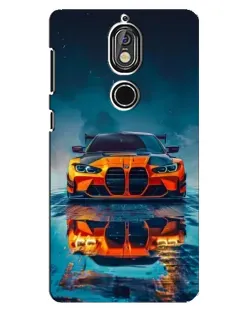 Чехол для Nokia 7 с картинкой «BMW — золотая эмблема»