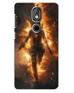 Чехол для Nokia 7 с картинкой «BMW — скорость в дожде»