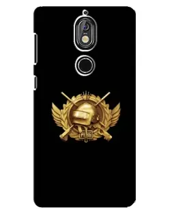 Чехол для Nokia 7 с картинкой «PUBG — оранжевый градиент»