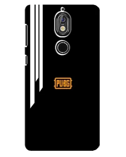 Чехол для Nokia 7 с картинкой «PUBG — вертикальные линии»