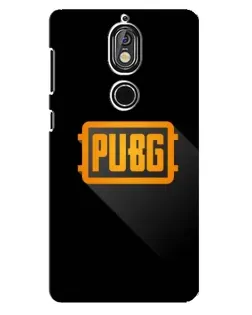 Чехол для Nokia 7 с картинкой «PUBG — рамка лого»