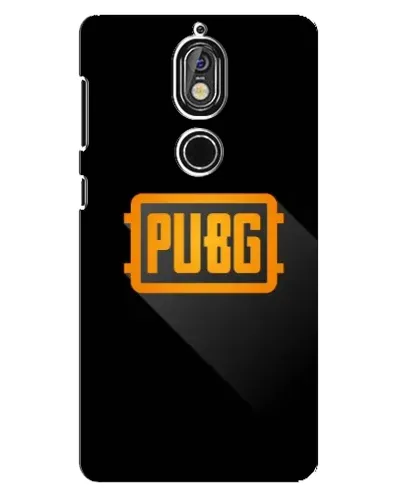 Чехол для Nokia 7 с картинкой «PUBG — рамка лого»