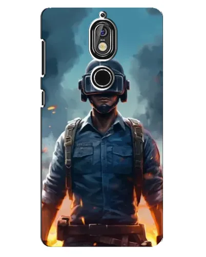 Чехол для Nokia 7 с картинкой «PUBG — реалистичный герой»