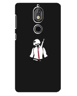 Чехол для Nokia 7 с картинкой «PUBG — силуэт воина»