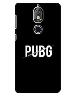 Чехол для Nokia 7 с картинкой «PUBG — белый логотип»