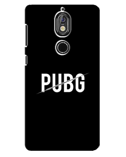 Чехол для Nokia 7 с картинкой «PUBG — белый логотип»