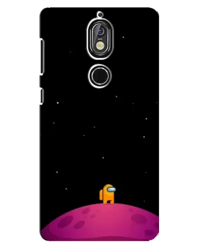 Чехол для Nokia 7 с картинкой «Одинокий герой на планете»