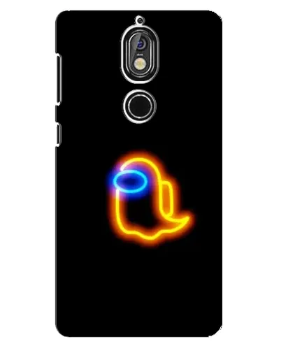 Чехол для Nokia 7 с картинкой «Among Us неоновое сияние»