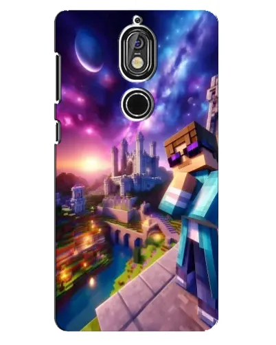 Чехол для Nokia 7 с картинкой «Стив и космос»
