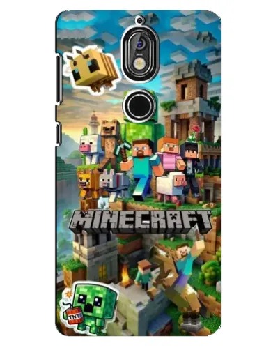 Чехол для Nokia 7 с картинкой «Замок Minecraft»