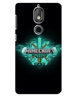Чехол для Nokia 7 с картинкой «Minecraft Diamond лого»