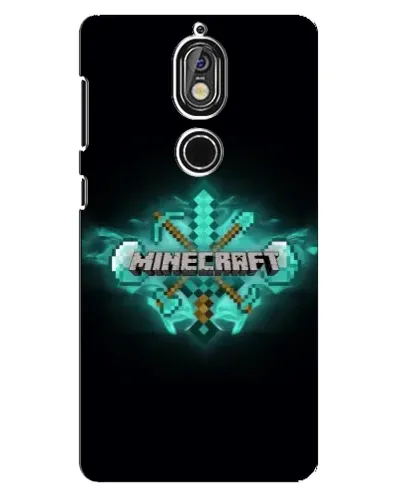 Чехол для Nokia 7 с картинкой «Minecraft Diamond лого»