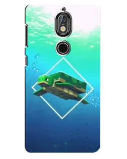 Чехол для Nokia 7 с картинкой «Черепаха Minecraft»